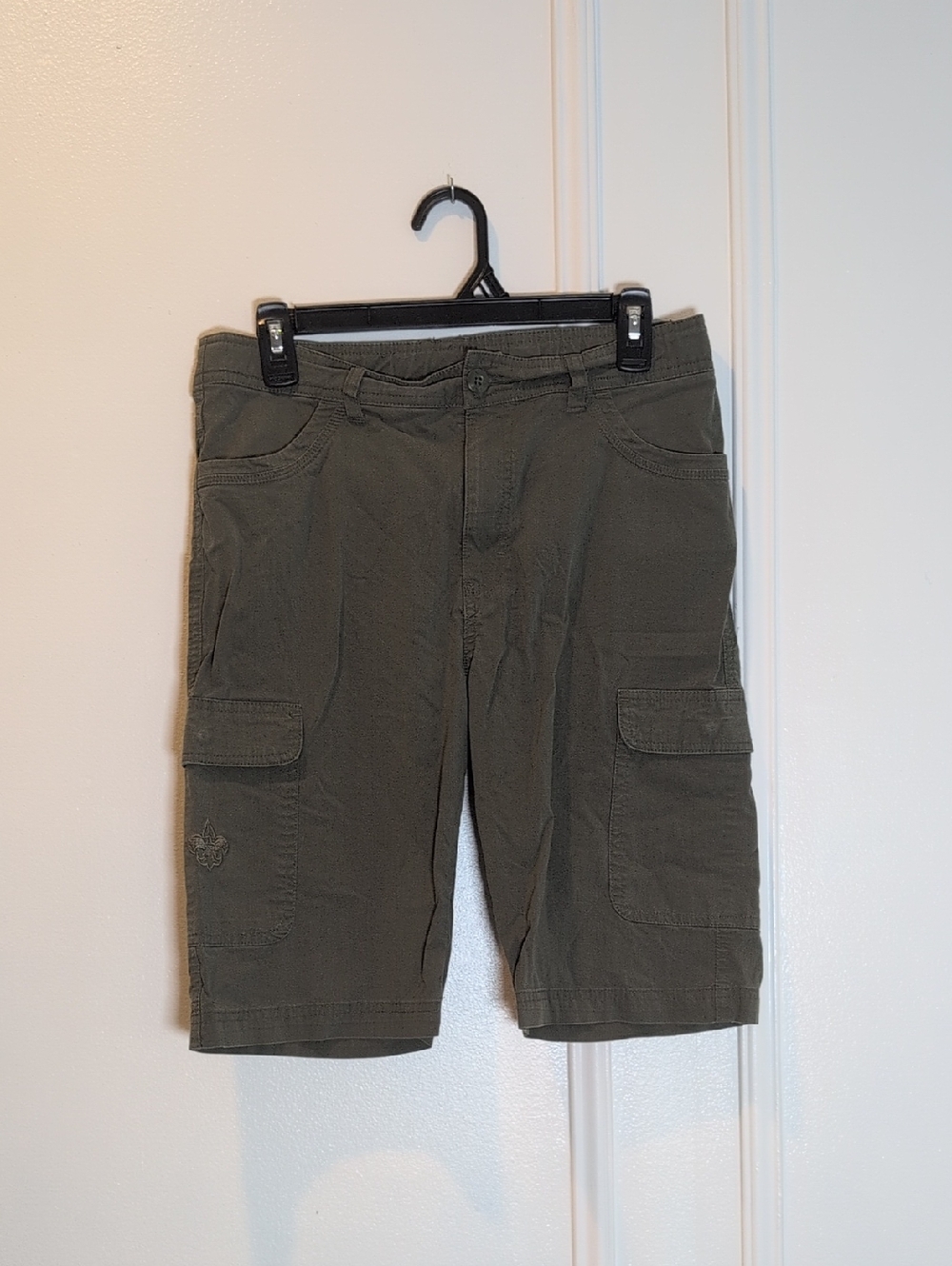 Boy Scouts Official Kids Olive Cargo Shorts with Multiple Pockets
